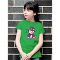 thumbnail image 2 of Trick Or Treat Unicorn Witch T-Shirt Juniors -Image by Shutterstock,  x-Large, 2 of 4