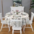 thumbnail image 2 of Cute Golden Retriever Round Tablecloth 60"x60",Wrinkle Wipeable Table Cloth for Kitchen Dining Room Picnic Patio Party, 2 of 6