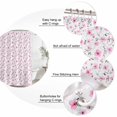 thumbnail image 6 of Pink Spring Floral Waterproof Fabric Shower Curtain,Summer Botanical Elegant Waterproof Fabric Shower Curtain for Bathroom Curtains Bathtubs Hotel Shower Curtains with 12 Hooks Standard 72x72, 6 of 8