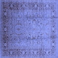 thumbnail image 1 of Ahgly Company Machine Washable Indoor Square Oriental Blue Traditional Area Rugs, 4' Square, 1 of 4