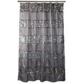 thumbnail image 3 of Popular Bath Gray Striped Polyester Shower Curtain, 70" x 72", 3 of 3