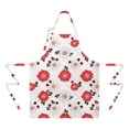 thumbnail image 2 of Pioneer Flower Floral Print Pattern Apron for Women and Men, Cotton Linen Waterproof with Pockets, Adjustable, 33x27 Inch for Kitchen, Gardening, BBQ, Salon, 2 of 6
