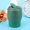 thumbnail image 5 of Foldable Travel Drinkware for Outdoor Adventures Portable Military Green Silicone Camping Coffee Cup, 5 of 8