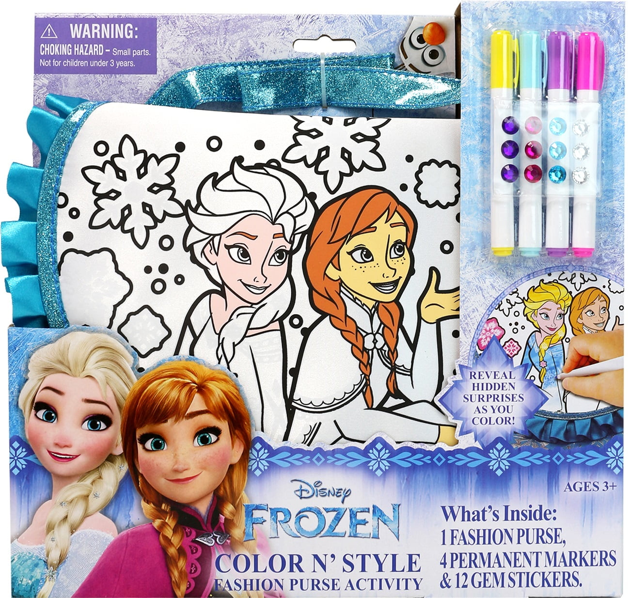 New Disney Frozen Color N’ Style Sequin Purse Activity Kit 