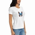 thumbnail image 5 of Womens Oversized Tshirt Graphic Butterfly Tees Crew Neck Summer Short Sleeve Cute Casual Basic Tees Tops S-3XL, 5 of 8
