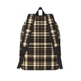 thumbnail image 4 of Casual Canvas Backpack Without Interlayer Large Capacity Stick Bag Design For Outdoor Shopping Office Outdoor Sports Saddlebrown Buffalo Plaid Check Tartan Scotland_4 Medium, 4 of 7