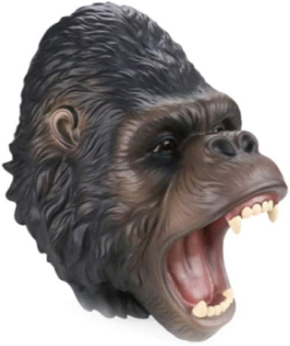 LueInJoy Soft Rubber Gorilla Hand Puppet Realistic Gorilla Head Open