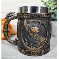 Norse Mythology Viking God Of Thunder Thor Coffee Mug Resin Drink Cup Tankard