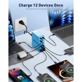 thumbnail image 4 of Estación de carga USB SAIPKYGS 12 puertos USB C 600W azul, 4 of 6