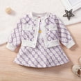 thumbnail image 5 of Douhoow 2Pcs Toddler Girl Fall Clothes,Floral Coat+Sleeveless A-Line Midi Dress, 5 of 9