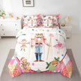 thumbnail image 2 of Castle Fairy Xmas Nutcracker 7-Piece Twin Bedding Sets,Geometric Plaid Bedding Comforter Set,Dance Ballet Breathable Sheet Sets,Ultra Soft Merry Christmas Home Decor,Reversible, 2 of 8
