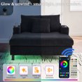 thumbnail image 6 of Homefun Corduroy Oversized Recliner Sofa Bed with Deep Seat 3 Pillows,USB,RGB LED Light Strip,Cup Holder, Side Pocket, 6 of 9