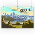 thumbnail image 3 of Seattle, Washington, Skyline, Oil Painting (24x36 Giclee Gallery Art Print, Vivid Textured Wall Decor), 3 of 3