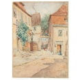 thumbnail image 2 of Eduard Zetsche 15x18 Black Ornate Wood Framed Double Matted Museum Art Print Titled - Dettelbach, 2 of 5