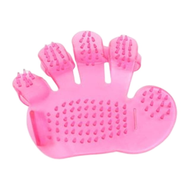 Methold Cepillo de eliminación, práctico y útil, lindo peine para cachorros, guante de aseo para gatos, masaje de limpieza, cepillos de Suministros para perros rosa 1 piezas