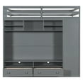 thumbnail image 5 of Full Size Loft Bed with Built-In Wardrobe, Drawers & LED Lighting - Space-Saving Storage for Small Rooms - Gray, 5 of 9
