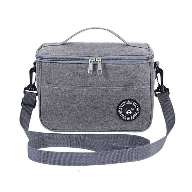 Inteprter Bolsa de almuerzo portátil, bolsas térmicas de papel de aluminio para alimentos, bolsa de mano multifunción para almacenamiento de Picnic Cocina y Comedor Gris S Inteprter HA067810-04