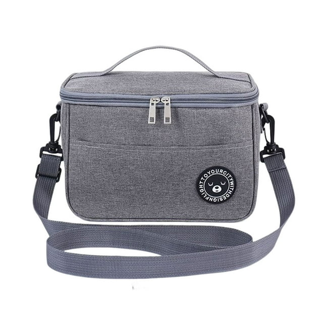 Bewildely Bolsa de almuerzo portátil, bolsas térmicas de papel de aluminio para alimentos, bolsa de mano multifunción para almacenamiento de Picnic Cocina y Comedor Gris S Bewildely HA067810-04