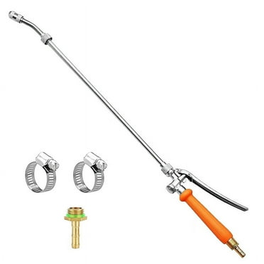 Stainless Steel Sprayer Wand,1/4in&3/8in Brass Barb Sprayer Wand Replacement,29in Sprayer Wand  Shut Valve