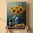 thumbnail image 3 of Sunflower Flower Canvas Wall Art 8x12 inches - Vintage Botanical Sunflower Flower Canvas Artwork Rustic Floral Wall Decor for Home, 3 of 5