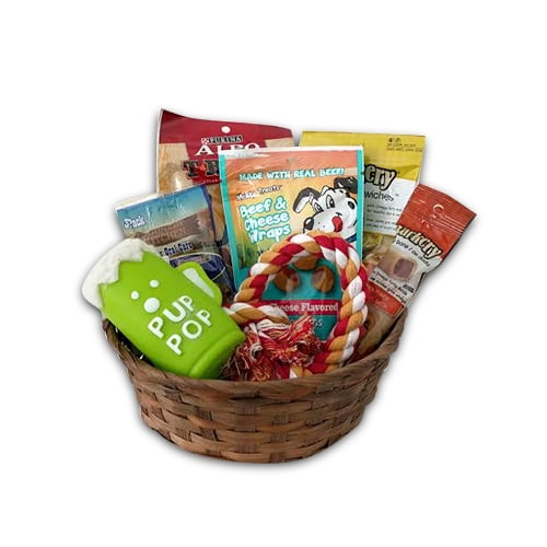 JOICE Dog Gift Basket Set Puppy Pets Treats Crew Toys