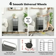 thumbnail image 5 of Demi Bonn 10 Drawer Rolling Storage Cart Organizer with 4 Universal Casters, Gradient Gray, 5 of 6