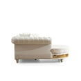 thumbnail image 5 of Pemberley Row Velvet Beige Sectional Sofa L-Shaped Button Tufted 109" Unassembled, 5 of 7