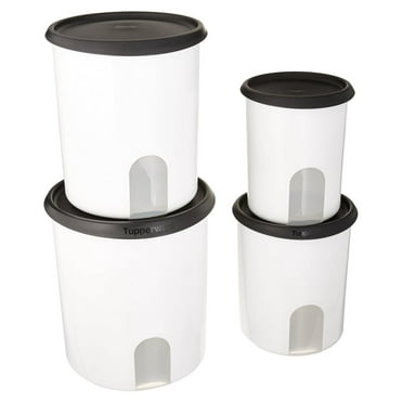 REMINDER 4-PC. CANISTER SET/BLACK WITH NEW DESIGNED SEALS