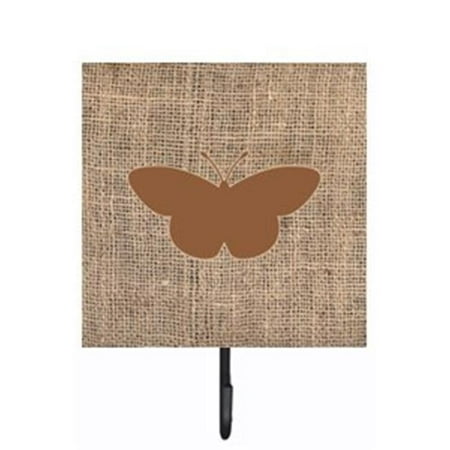 

Carolines Treasures BB1044-BL-BN-SH4 Butterfly Burlap and Brown Leash Or Key Holder