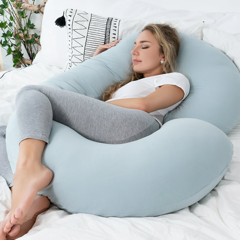 Momcozy Pregnancy Pillow with Soft Cover, Body Pillow for Pregnant Women