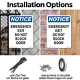 thumbnail image 3 of Emergency Exit Do Not Block Door OSHA Notice Aluminum Sign 14 Inch x 10 Inch - 10 Pack, 3 of 8