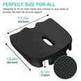 thumbnail image 6 of RTB-Benazcap Seat Cushion for Sciatica & Tailbone pain relief, X Large Memory Foam Office Chair Cushion for Long Sitting, 6 of 8