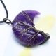 thumbnail image 1 of Colgante envuelto en luna de piedra de aventurina verde amatista Collar de cordón de cuero de ópalo de cristal rosa blanco Wmkox8yii fajkfhkj154, 1 of 2