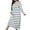 Gray, variant on Dasayo Night Gowns for Women House Chemise Plus Size Pajamas Full Length Striped Loungewear Women's Pajamas L