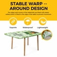 thumbnail image 4 of St. Patrick's Day Table Cloths for 3 Foot Rectangle Tables, Lucky Shamrocks Boots Green Buffalo Plaid Patio Waterproof Elastic Fitted Tablecloths, Washable Rectangular Table Cover for Camping, 4 of 8