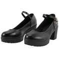 thumbnail image 1 of 1 pareja cabeza redonda boca baja tacones altos elegante hembra zapatos de tacón alto (negro), 1 of 4