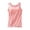 Pink, variant on Women Built-In Bra Tank Tops Sleeveless Loose Fit Retro Tank Shirts Pilates Gym Activewear Wirefree Support Basic Undershirt
