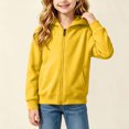thumbnail image 2 of Ashirexll Girls Hoodies Solid Hooded Long Sleeve Sweatshirt for Big Girls Fall Casual Layer 1-11 Years, 2 of 7