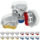 thumbnail image 1 of WORGEOUS 20 juegos de tazas pequeñas para hornear con tapa, taza de pudín de papel de aluminio, molde en forma de corazón, 1 of 9