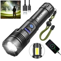 Zacro Rechargeable LED Flashlight High Lumens,  Super Bright Flashlight with 7 Modes and COB Sidelight, LED Waterproof Handheld Flashlight for Emergencies, Camping, Home