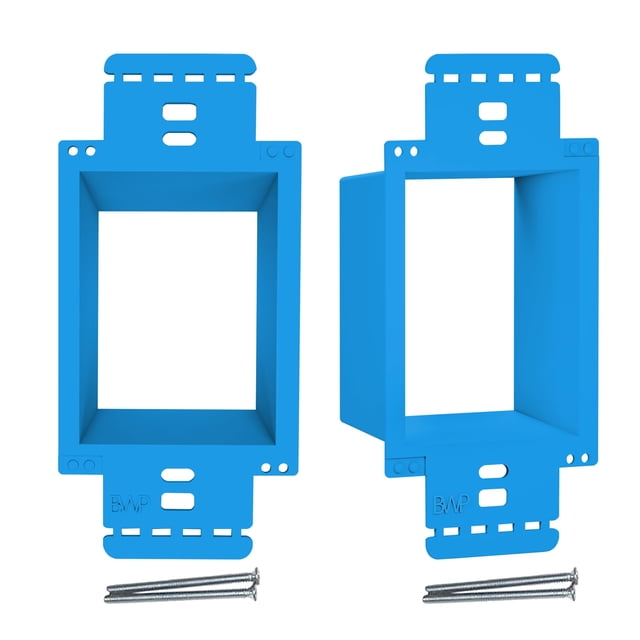 Extensor de caja eléctrica BWP de 1 módulo, PVC, paquete de 2