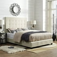 thumbnail image 2 of Crosley Furniture Reston Upholstered Queen Panel Bed in Creme, 2 of 5