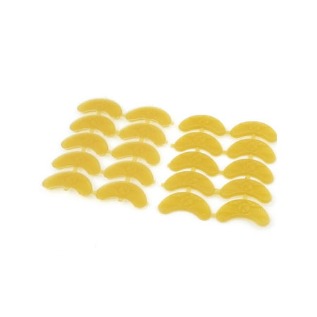 Unique Bargains 20pcs Nonslip Rubber Shoes Boots Sole Heel Plate Taps Tips Repair Pads Yellow