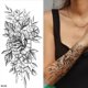 thumbnail image 1 of Pegatinas de tatuajes temporales de flor de Rosa, tatuajes de flor para cuerpo, pierna, brazos, cuello, espalda, piel de flor extraíble, 1 of 4