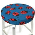 thumbnail image 3 of Gukieu Colorful Ladybird Print Round Chair Cover, Dust-proof and Non-slip Bar Chair Protective Cover, Suitable for Bars, Restaurants, Offices-14 inch, 3 of 7