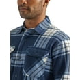 thumbnail image 3 of Wrangler Men's Fleece Buffalo Plaid Relaxed Fit Long Sleeve Shirt, S-3XL, 3 of 3
