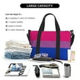 thumbnail image 5 of Travel Duffel Bag Bisexual Pride Flag Sports Tote Gym Bag Shoulder Weekender Overnight Bag For Women Men, 5 of 6