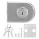 thumbnail image 1 of Pestillo De Cerradura De Puerta De Vidrio Único De Hierro Inoxidable Accesorio De Seguridad Semicircular Para El Hogar Y La Oficina Sweethay EL008895-00, 1 of 6