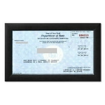 Real Estate License Certificate Wood Frame - 8.5 x 5.5 inches - Black Wood