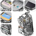 thumbnail image 4 of Grey Dog Paw Footprint Backpack for School,Cute School Bag,Schoolbag with Adjustable Shoulder Straps & Padded Back,16.9 Inch, 4 of 5